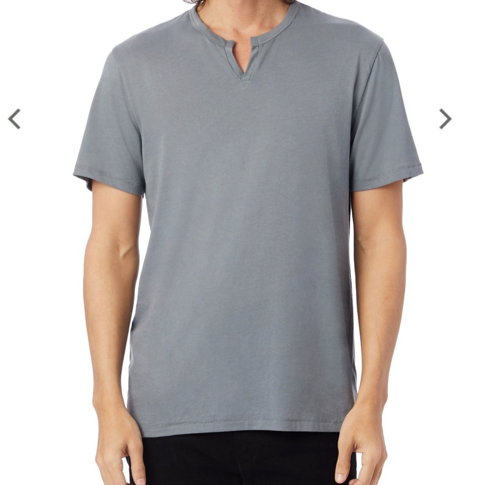 Heathered grey Moroccan Cotton T-Shirt | v neck